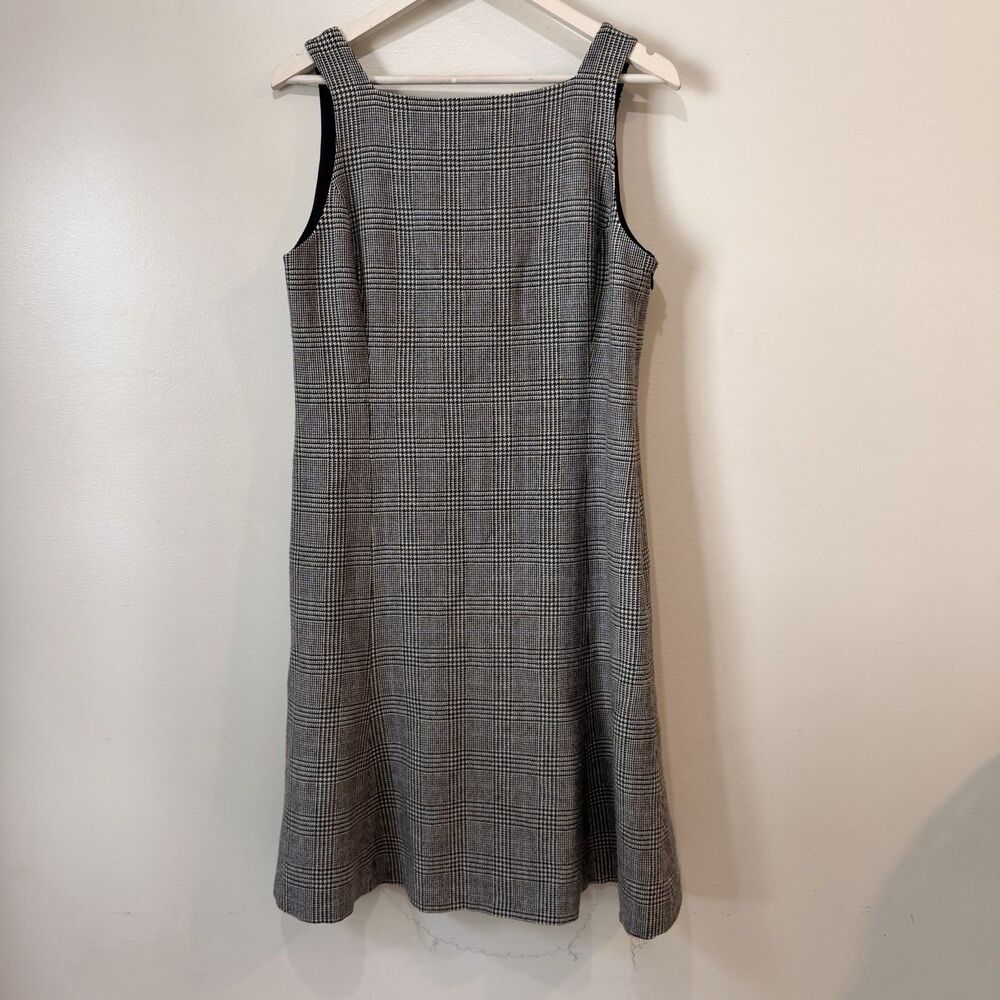 Lauren Ralph Lauren Dress 12P Houndstooth Preppy Mod Dark Academia Old Money